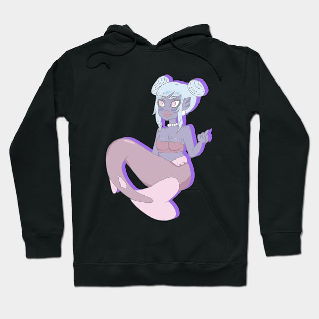 Angry Mermaid Hoodie by Pink_lil_Ghost